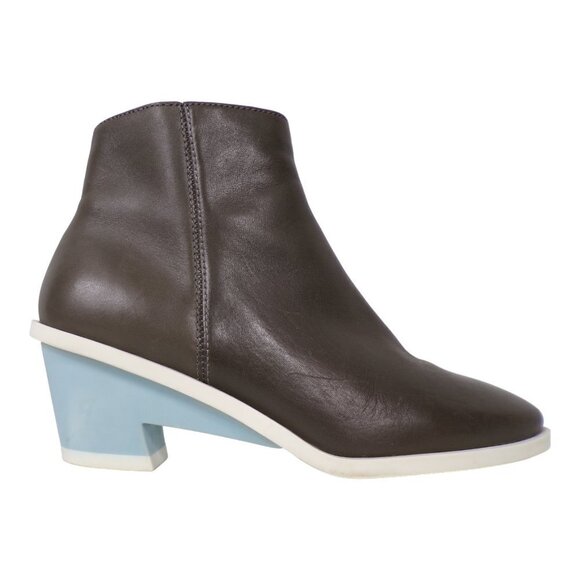 Camper Brooke Medium Gray Leather Ankle Bootie US 7 EU 37 #982 - Picture 2 of 10
